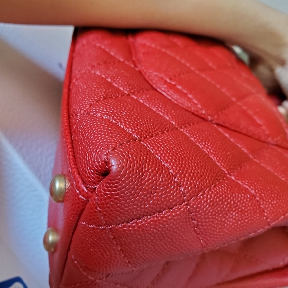 Chanel coco handle red caviar gold hw mini bag - Picture 8 of 15